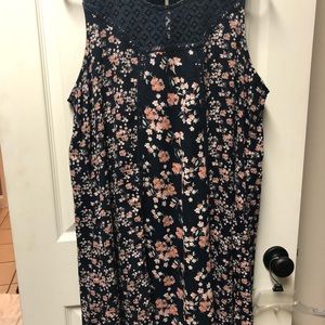Navy floral dress